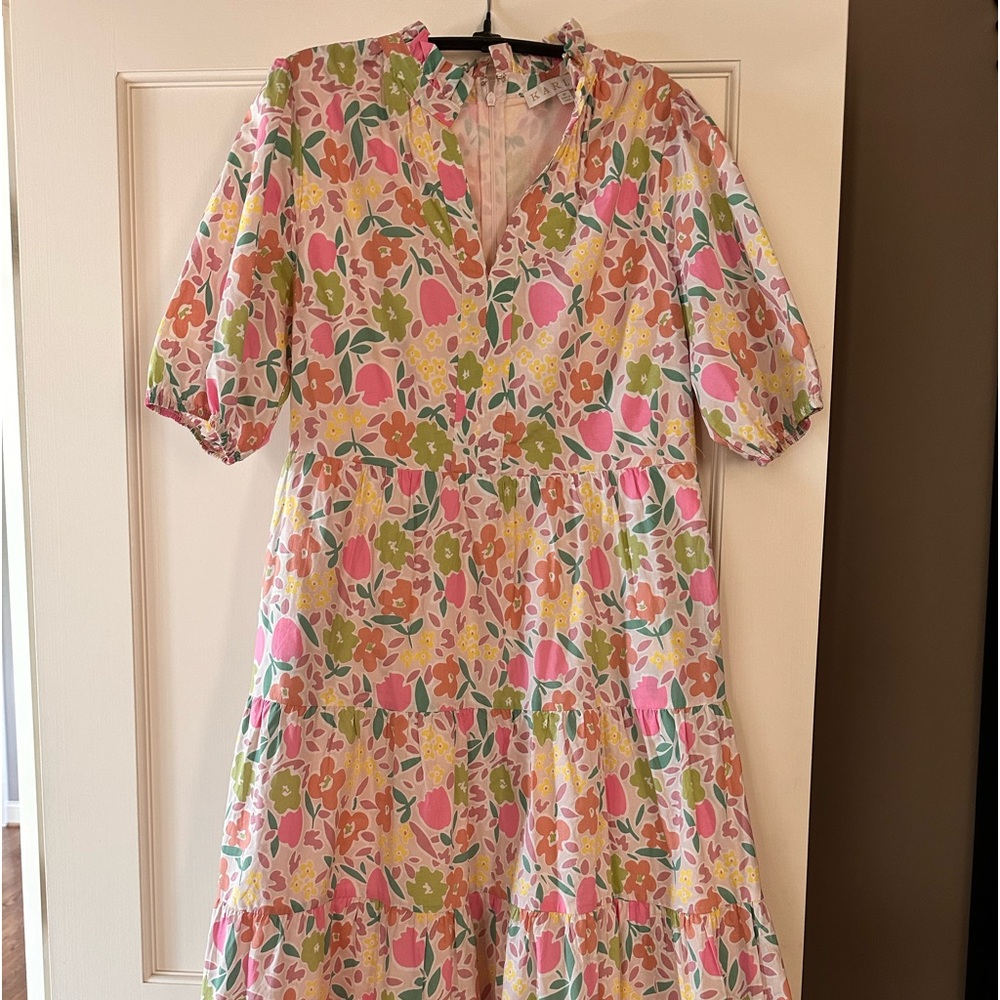 Karlie dress.  Maxi dress with 4 tiers.  Cotton and comfortable fit.